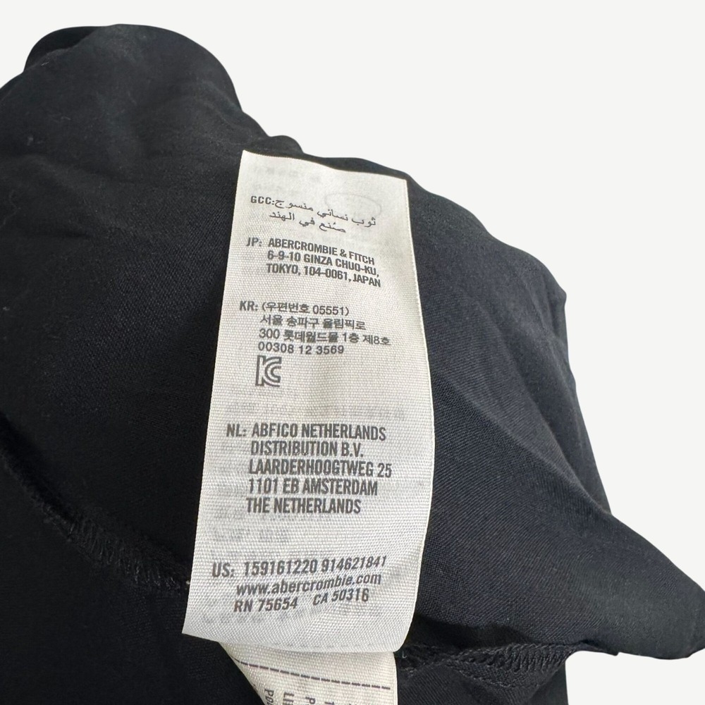 Abercrombie & Fitch Black Poplin V-Neck Double Strap Maxi Dress Size Small - Picture 7 of 8